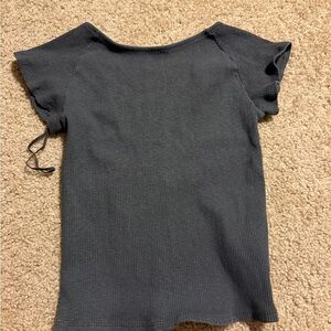 Aerie Gray Cap Sleeve T-Shirt